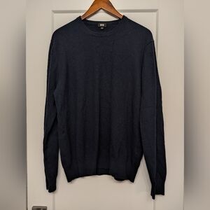 Uniqlo XL Navy 100% Cashmere Crewneck Sweater
